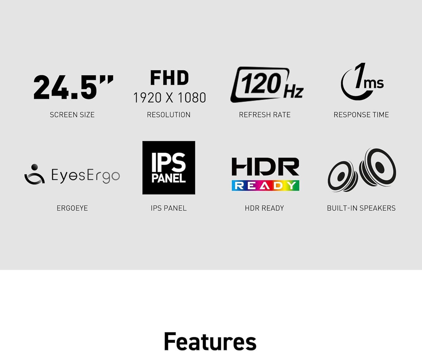 MSI PRO MP251W E2 24.5 IPS 1920x1080 16:9 1 4ms 120Hz HDMI DP Speaker