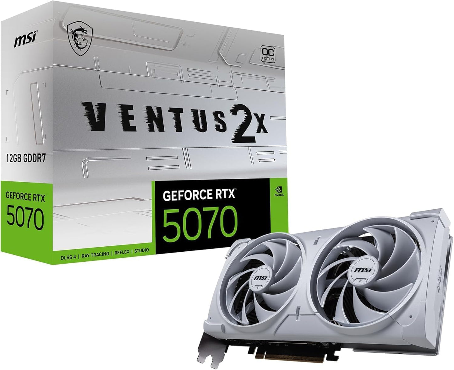 MSI GeForce RTX 5070 12G VENTUS 2X OC WHITE 12GB GDDR7 192bit PCIE