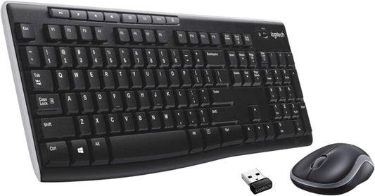 Logitech Keyboard Mouse 920-004536 Wireless Combo MK270 2.4GHz Black Retail