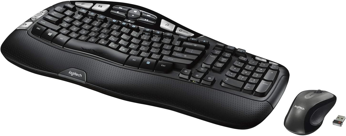 Logitech Keyboard Mouse 920-002555 Wireless Wave Combo MK550 2.4GHz