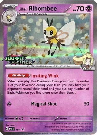 Lillie's Ribombee - 183 (Prerelease) 183 - SV Scarlet & Violet Promo Cards Holofoil