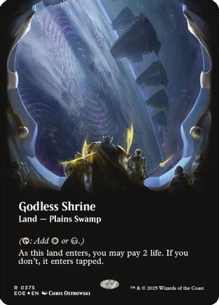 Godless Shrine (Borderless) (Galaxy Foil) (EOE-375) - Edge of Eternities Foil