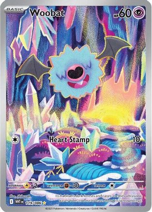 Woobat - 119/086 119 - SV White Flare Holofoil