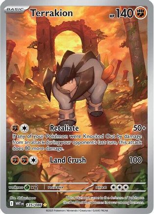 Terrakion - 135/086 135 - SV White Flare Holofoil