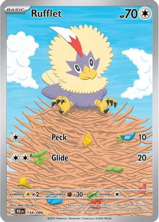 Rufflet - 154/086 154 - SV Black Bolt Holofoil