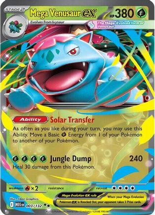 Mega Venusaur ex - 003/132 3 - ME01 Mega Evolution Holofoil