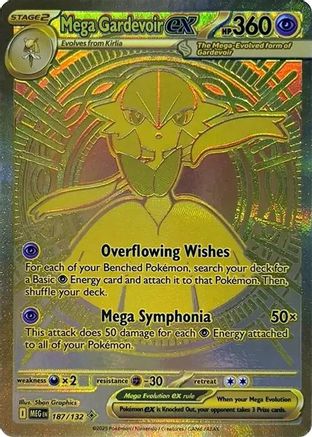 Mega Gardevoir ex - 187/132 187 - ME01 Mega Evolution Holofoil