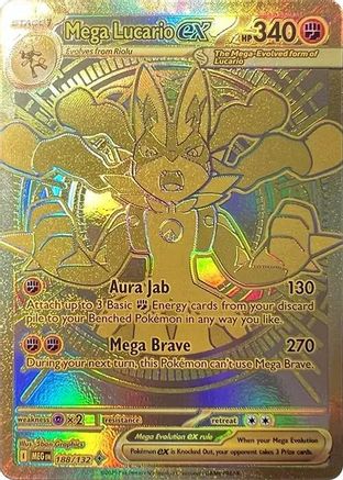 Mega Lucario ex - 188/132 188 - ME01 Mega Evolution Holofoil