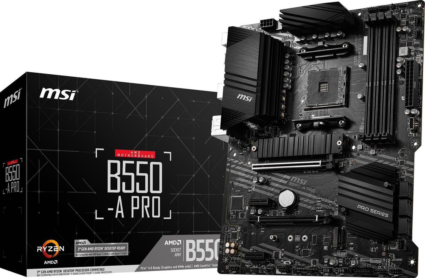 MSI B550-A PRO AM4 B550 Max128GB DDR4 ATX