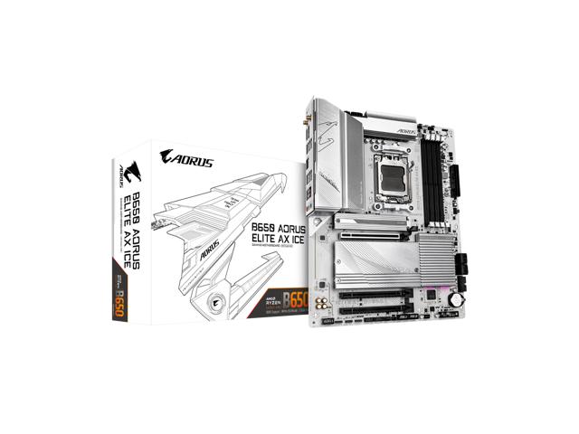 Gigabyte B650 AORUS ELITE AX ICE B650 AM5 Max192GB DDR5 PCIE ATX Retail