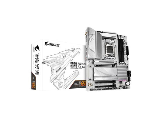 Gigabyte B650 AORUS ELITE AX ICE B650 AM5 Max192GB DDR5 PCIE ATX Retail