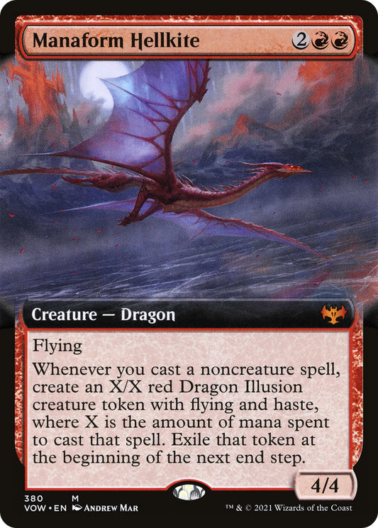Manaform Hellkite (VOW-380) - Innistrad: Crimson Vow: (Extended Art) Foil