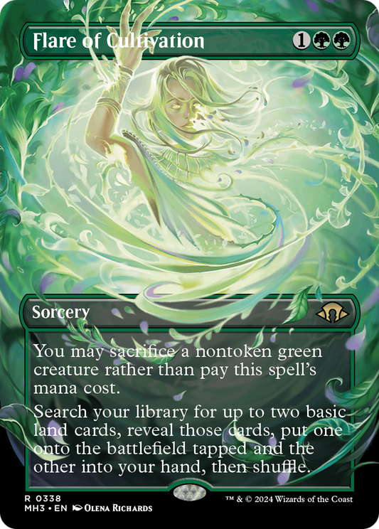 Flare of Cultivation (Borderless) (MH3-338) - Modern Horizons 3 (Borderless) Foil