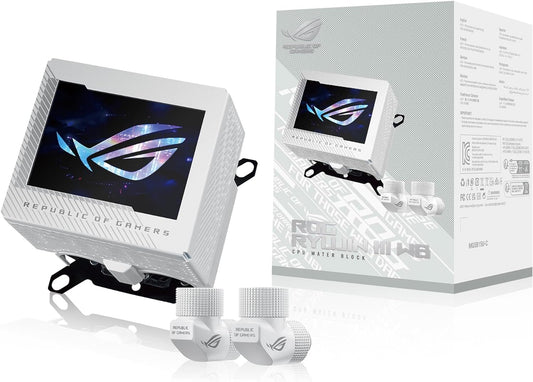 ASUS ROG RYUJIN III WB WHT CPU Water Block 3.5 LCD Display White