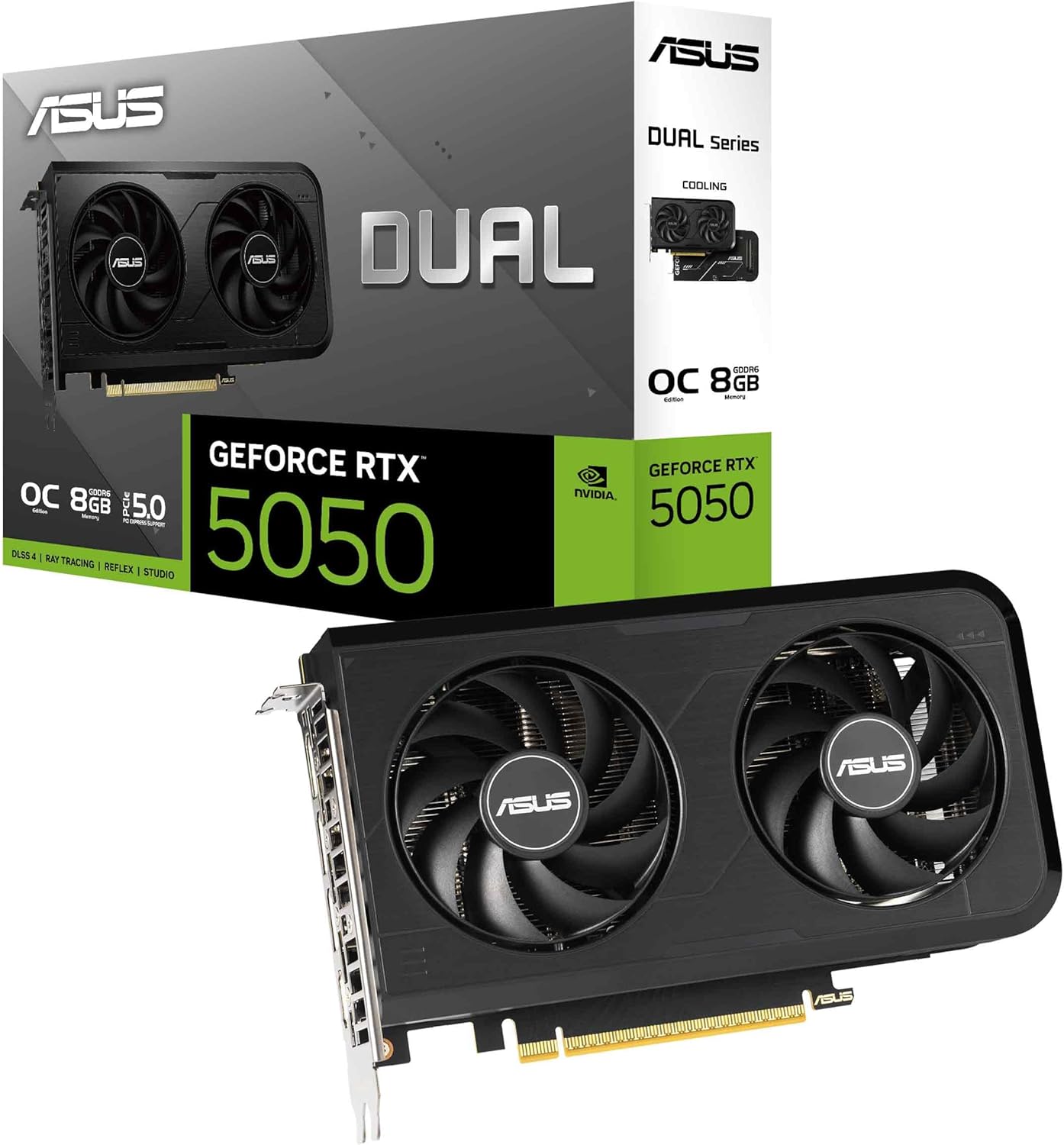 ASUS VCX DUAL-RTX5050-O8G GeForce RTX5050 8GB GDDR6 OC Edition 128bit