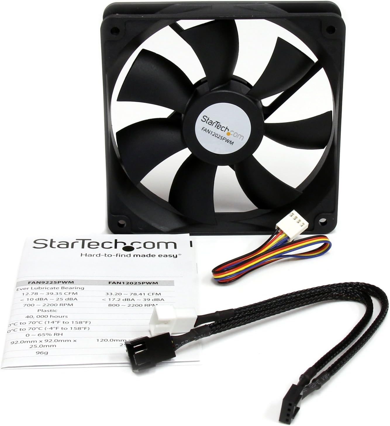 StarTech FAN12025PWM 120x25mm Computer Case Fan with PWM Pulse Width