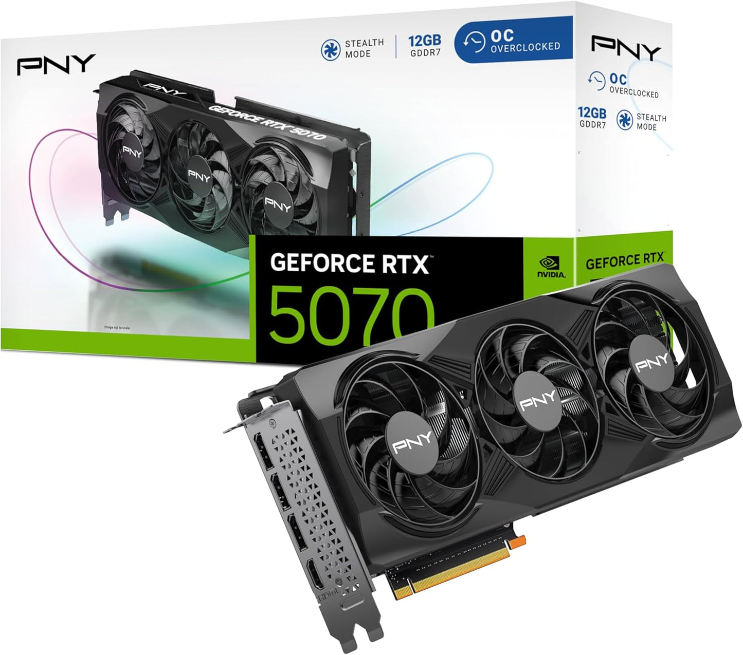 PNY VCX VCG507012TFXPB1 GeForce RTX 5070 Triple Fan GPU 12GB GDDR7 192B