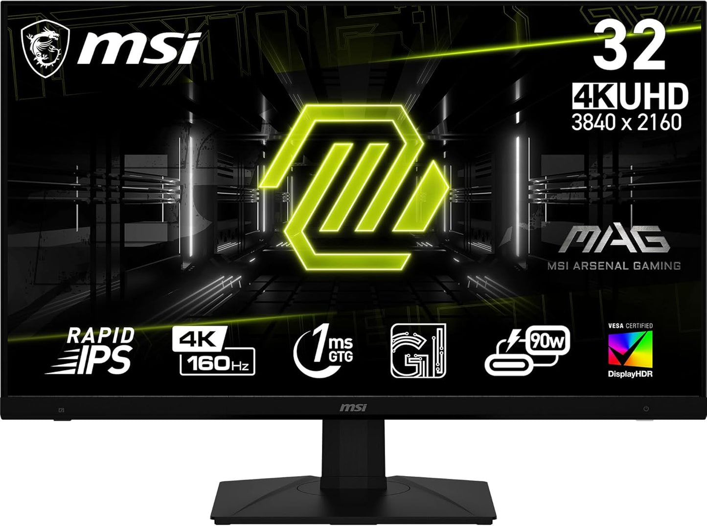 MSI MAG 322UPF 31.5 Rapid IPS 3840x2160 16:9 1ms 160Hz 2xHDMI DP