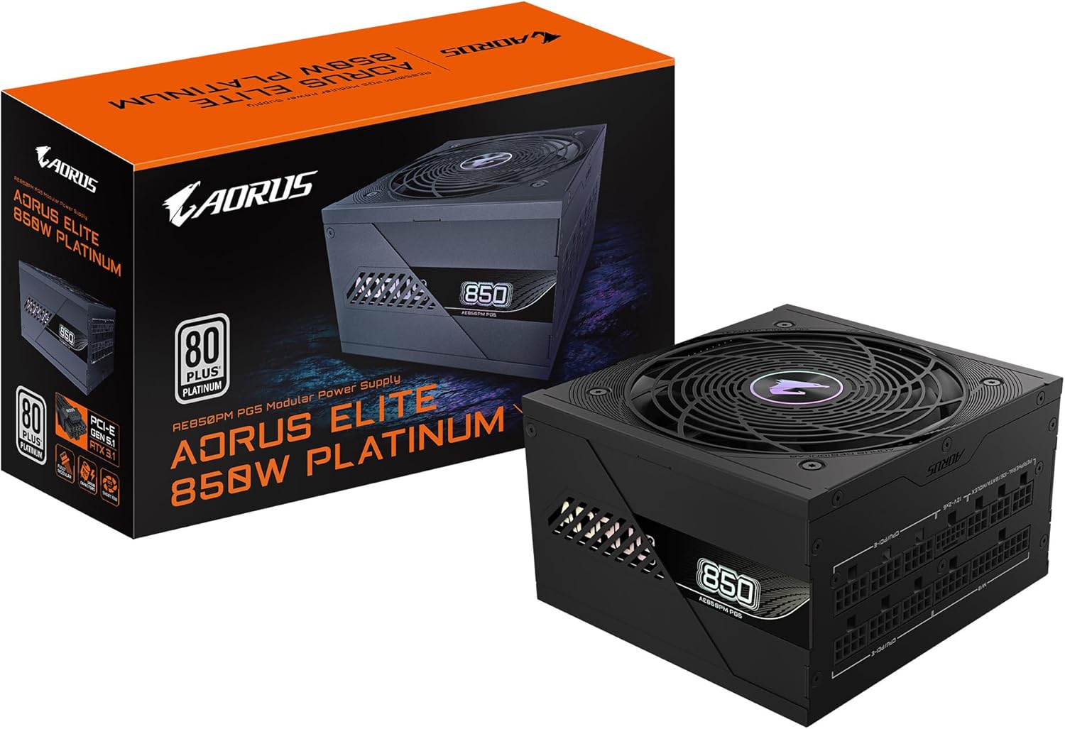 Gigabyte PS GP-AE850PM PG5 GUS1 850W 80+PLATINUM FULLY MODULAR ATX3.0 ...