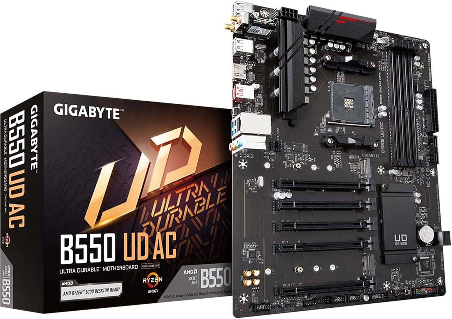 Gigabyte B550 UD AC B550 AMD AM4 Max128GB DDR4 PCIE ATX