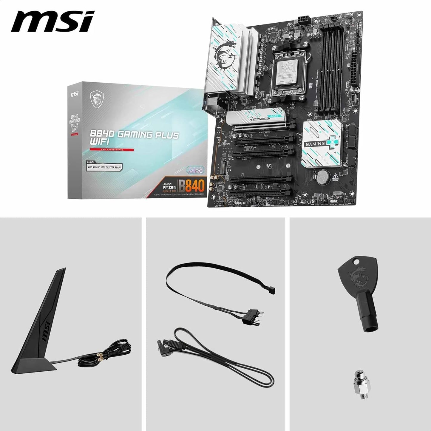 MSI MB B840 GAMING PLUS WIFI B840 AM5 Max256GB DDR5 ATX Retail