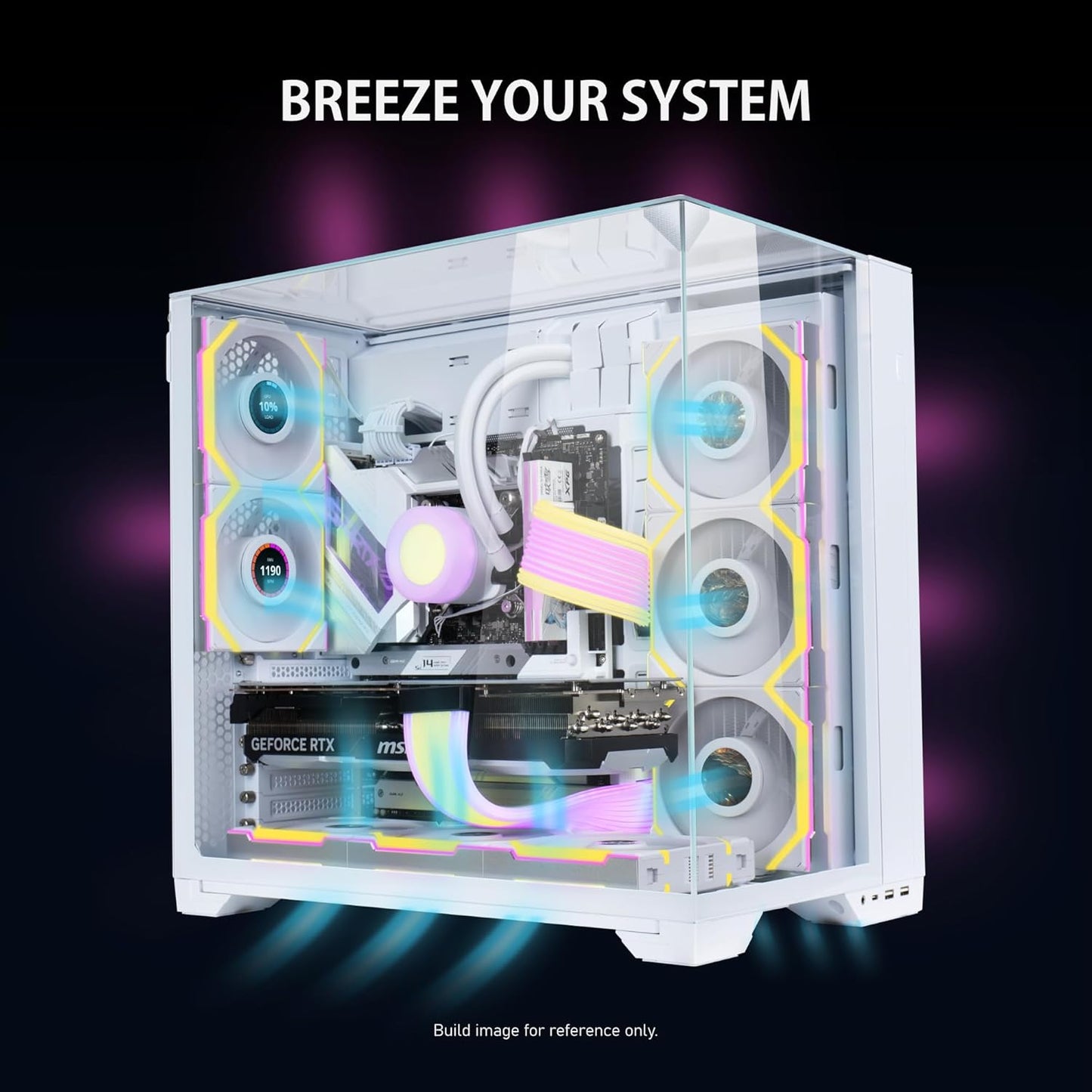 Lian-Li 12RSL1W1W UNI FAN SL 120 Wireless RGB 120mm Fan Reverse Blade White