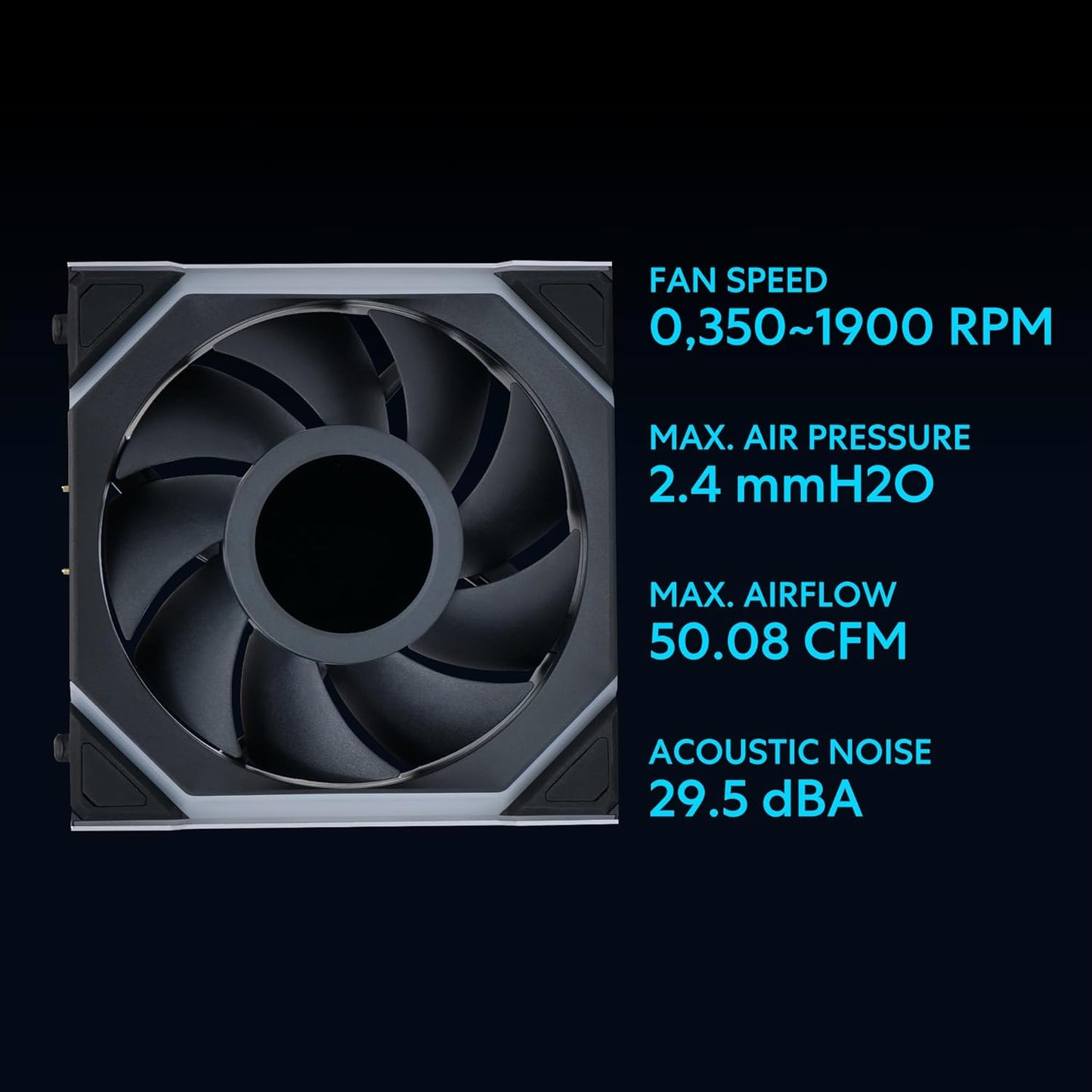 Lian-Li Fan 12SLLCD1W1B UNI FAN SL 2.4GHz Wireless 1.6 LCD RGB 120mm FanBlack