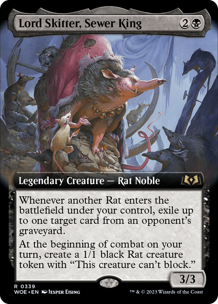 Lord Skitter, Sewer King (WOE-339) - Wilds of Eldraine: (Extended Art) Foil