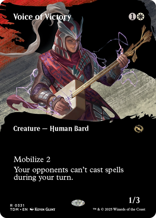 Voice of Victory (Borderless) (TDM-331) - Tarkir: Dragonstorm: (Showcase) (Borderless) Foil