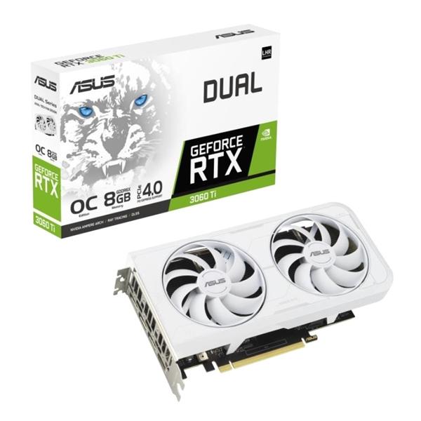 ASUS VCX DUAL-RTX3060TI-O8GD6X-WH GeForce RTX 3060 Ti White OC 8GB GDDR6X 256B