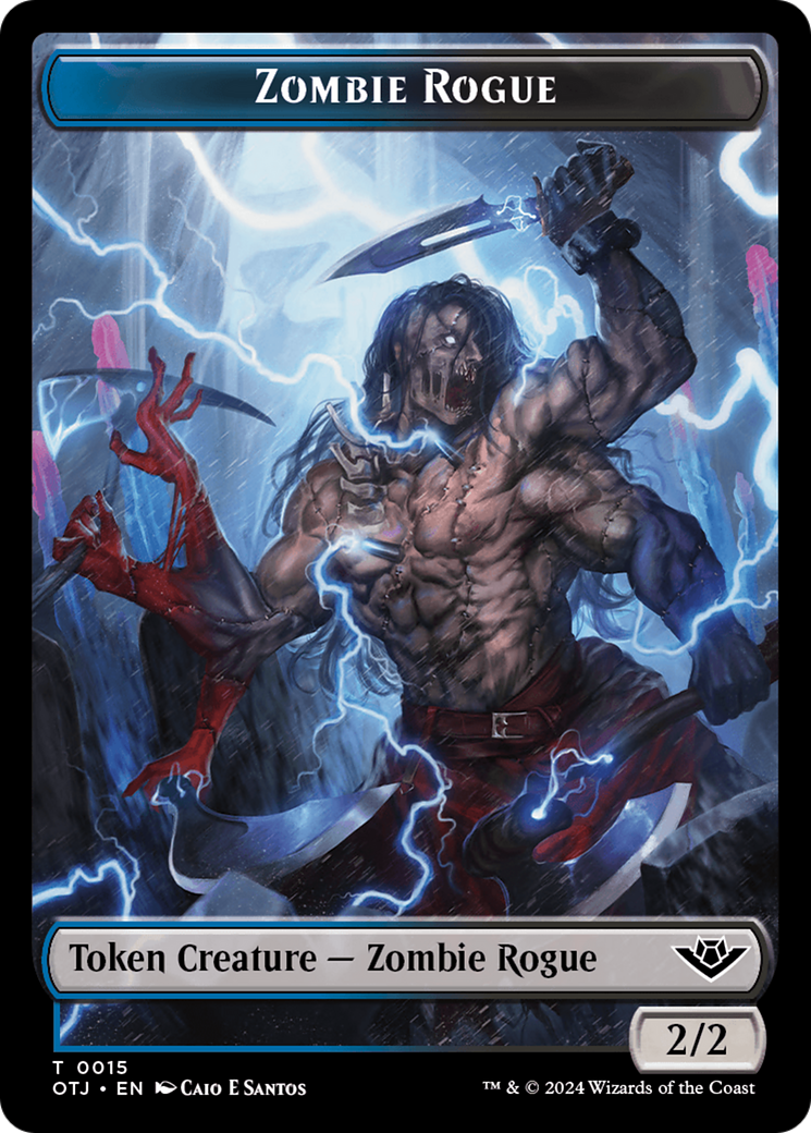 Zombie Rogue (TOTJ-015) - Outlaws of Thunder Junction Tokens Foil