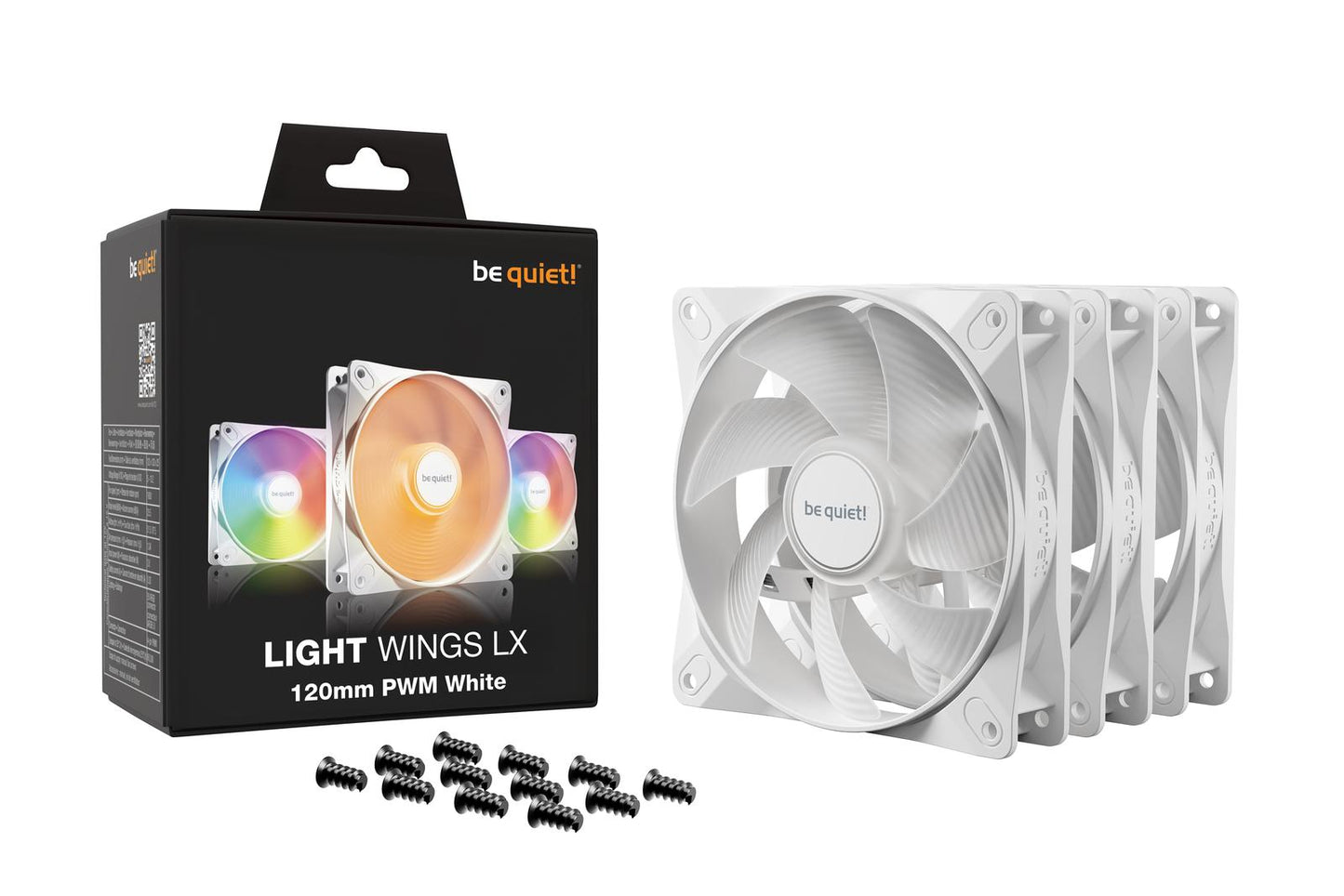 be quiet! Fan BL122 LIGHT�WINGS�LX 120mm PWM White Triple Pack Retail