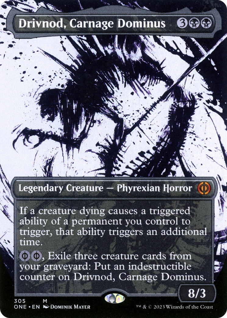 Drivnod, Carnage Dominus (ONE-305) - Phyrexia: All Will Be One: (Showcase) (Borderless)