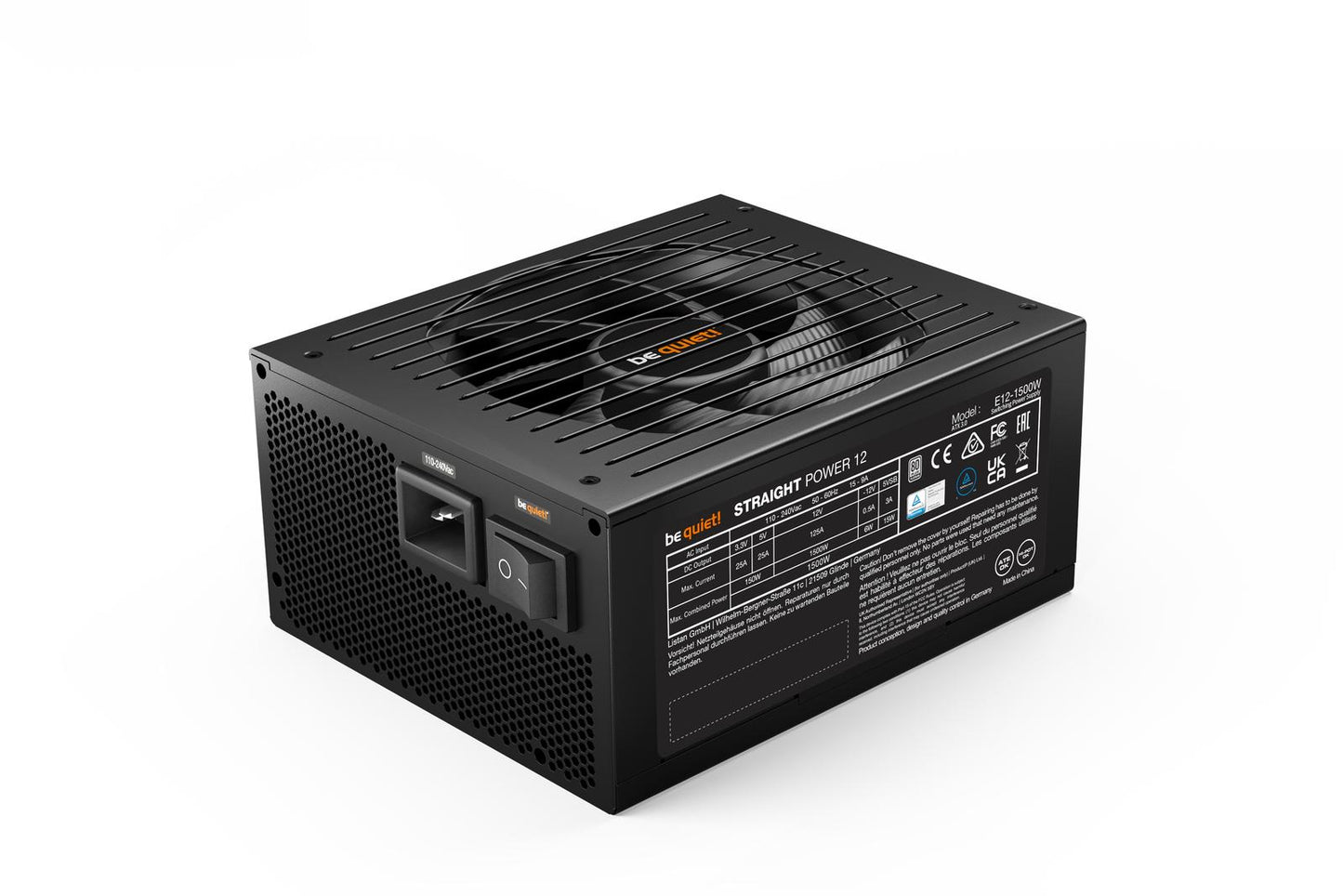 be quiet! BN518 1500W STRAIGHT POWER 12 ATX3.0 80Plus Platinum Black