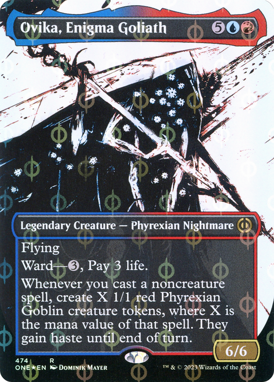 Ovika, Enigma Goliath (ONE-474) - Phyrexia: All Will Be One: (Showcase) (Borderless) Foil