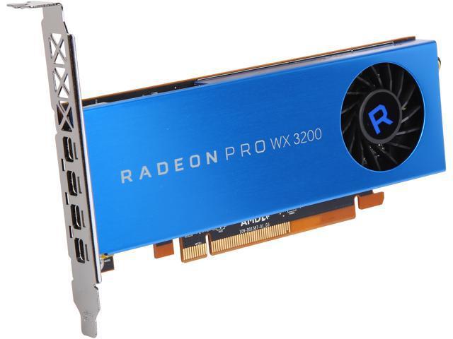 AMD VCX 100-506115  Radeon Pro WX 3200 4GB GDDR5 128B PCIE 4xmDP Retail