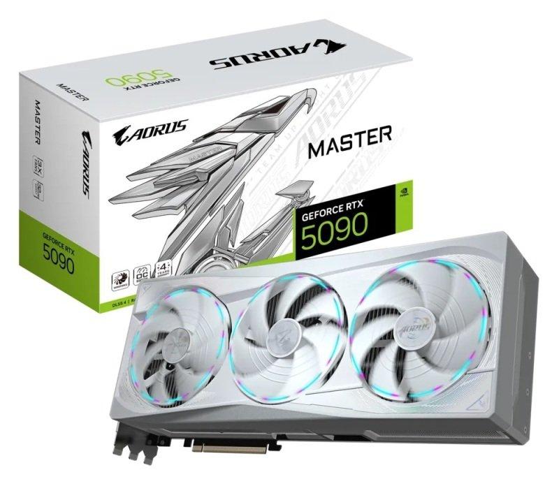Gigabyte AORUS MASTER GeForce RTX 5090 32 GB Video Card GV-N5090AORUSM ICE-32GD