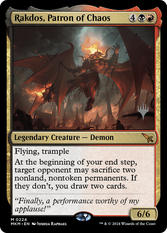 Rakdos, Patron of Chaos (PPMKM-224P) - Murders at Karlov Manor Promos