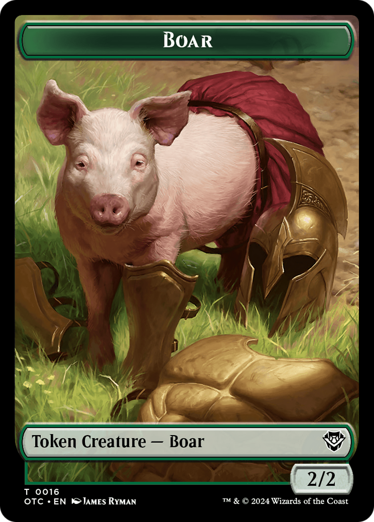 Boar (TOTC-016) - Outlaws of Thunder Junction Commander Tokens