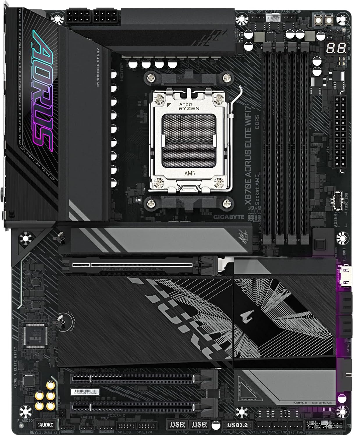 Gigabyte MB X870E A ELITE WIFI7 AMD X870E AM5 Max256GB DDR5 ATX