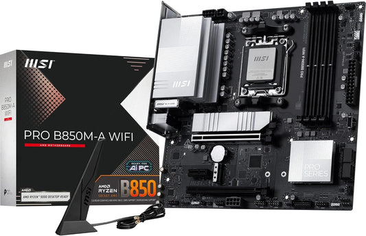 MSI PRO B850M-A WIFI AMD B850 AM5 Max.128GB DDR5 mATX