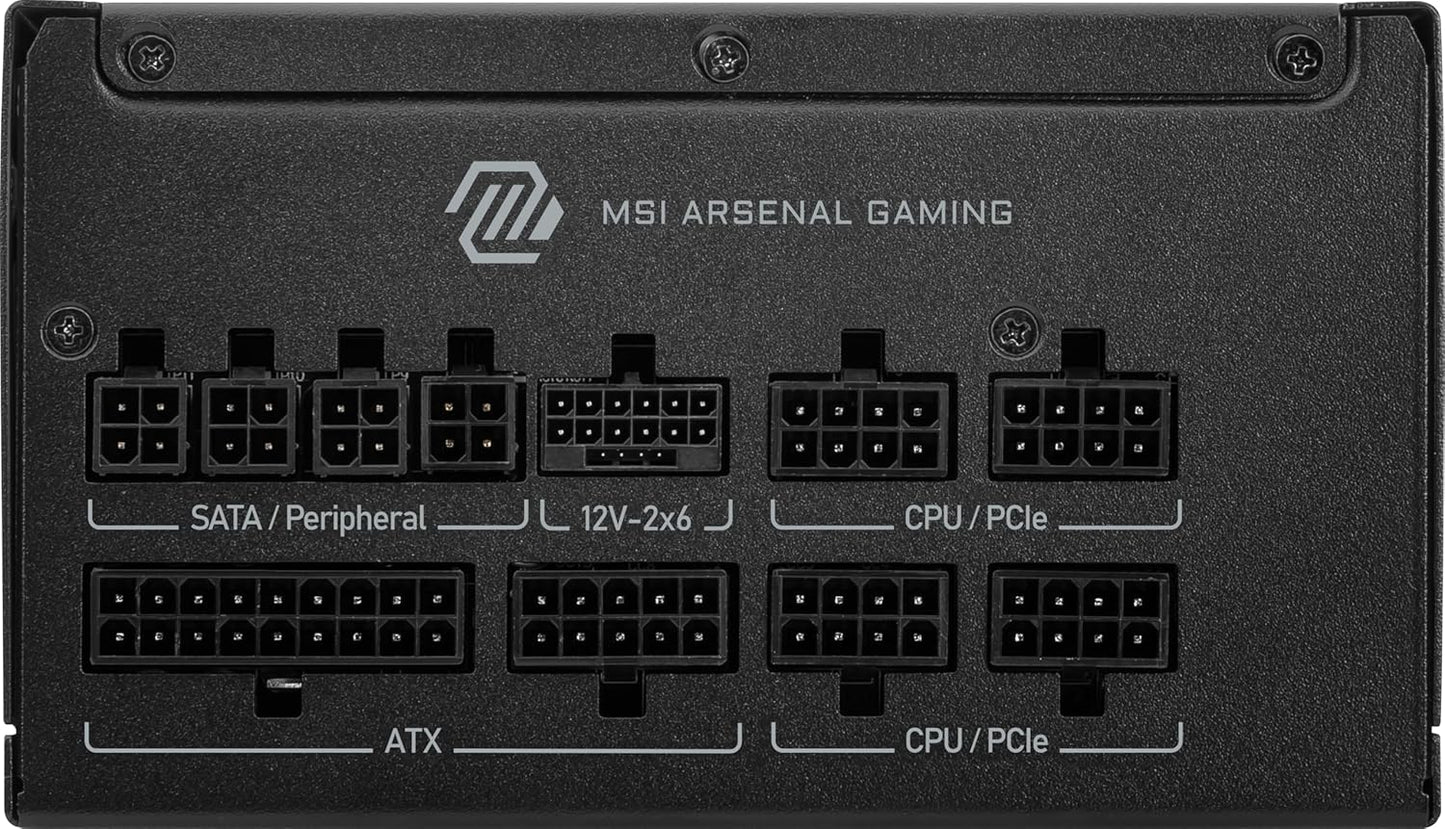 MSI MAG A650GLS PCIE5 650W 80+ Gold Fully-Modular ATX 12V APFC