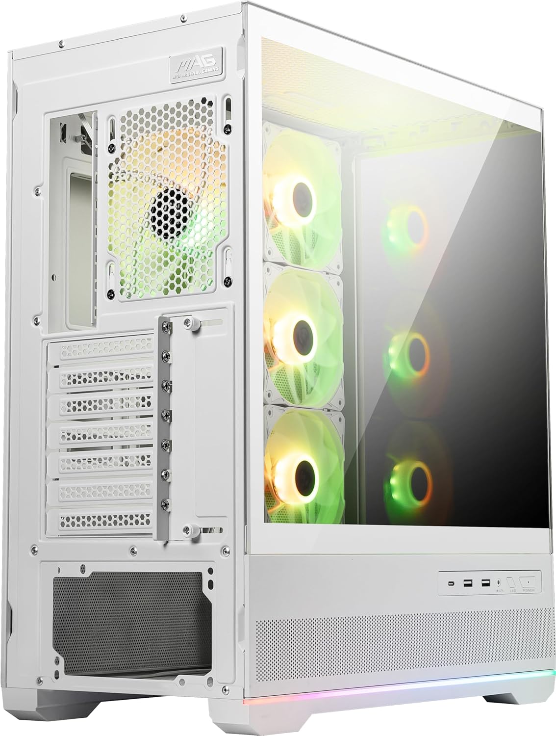 MSI CS MAG PANO 110R PZ WHITE Mid Tower ABS SPCC TG 3+1x120mm ARGB Fan White