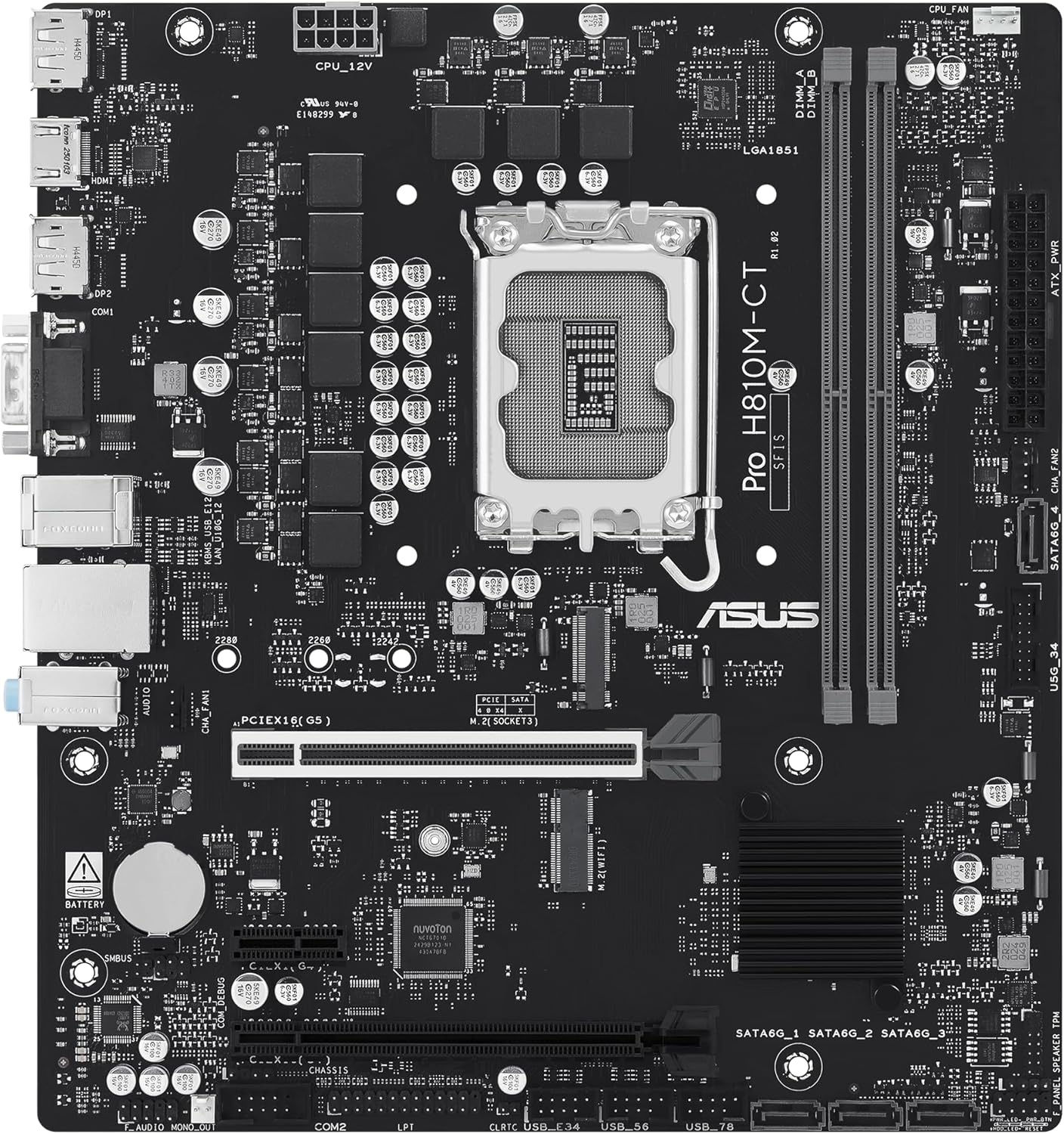 ASUS MB PRO H810M-CT-CSM H810 LGA1851 max128GB DDR5 micro-ATX