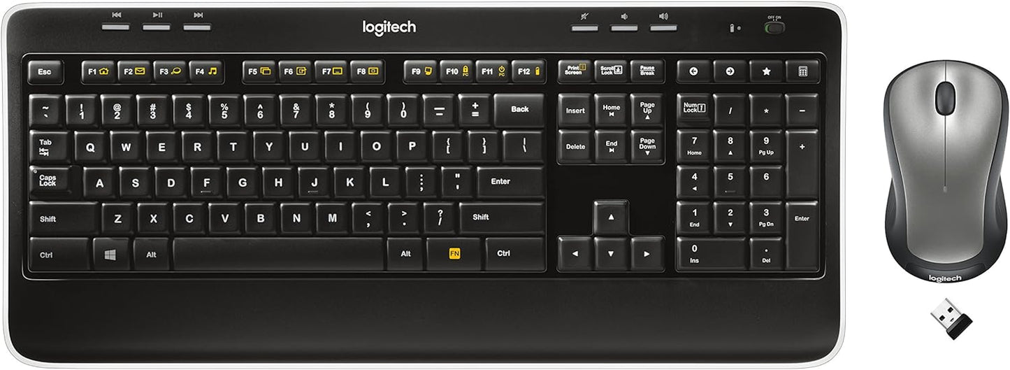 Logitech Keyboard Mouse 920-002553 Wireless Combo MK520 2.4GHz Black