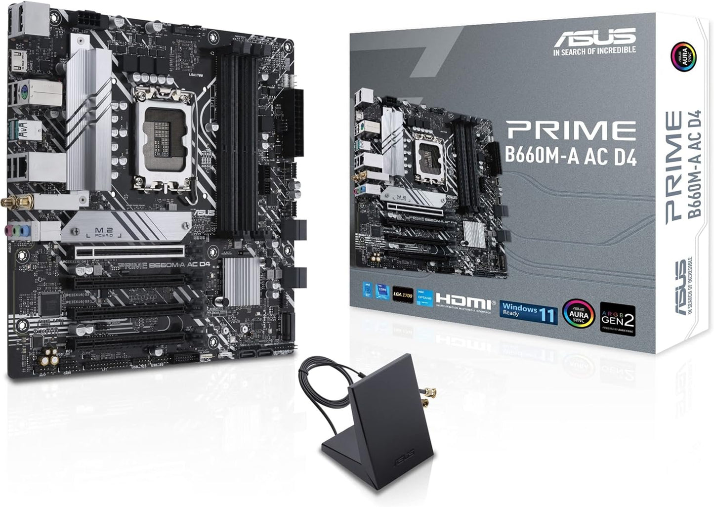 ASUS PRIME B660M-A AC D4-GSI B660 LGA1700 Max128GB DDR4 PCIe mATX