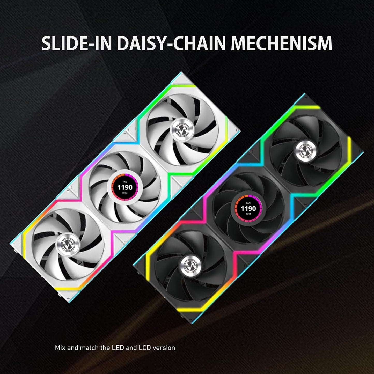 Lian-Li 12RSL1W1B UNI FAN SL 120 Wireless RGB 120mm Fan Reverse Blade Black