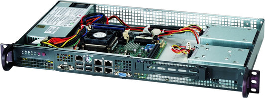 Supermicro CSE-505-203B MiniITX 1U 9.8 Depth 200W 80+ 1x3.5inch Black