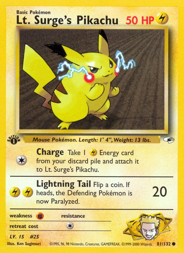Lt. Surge's Pikachu [GYM1 - 81]