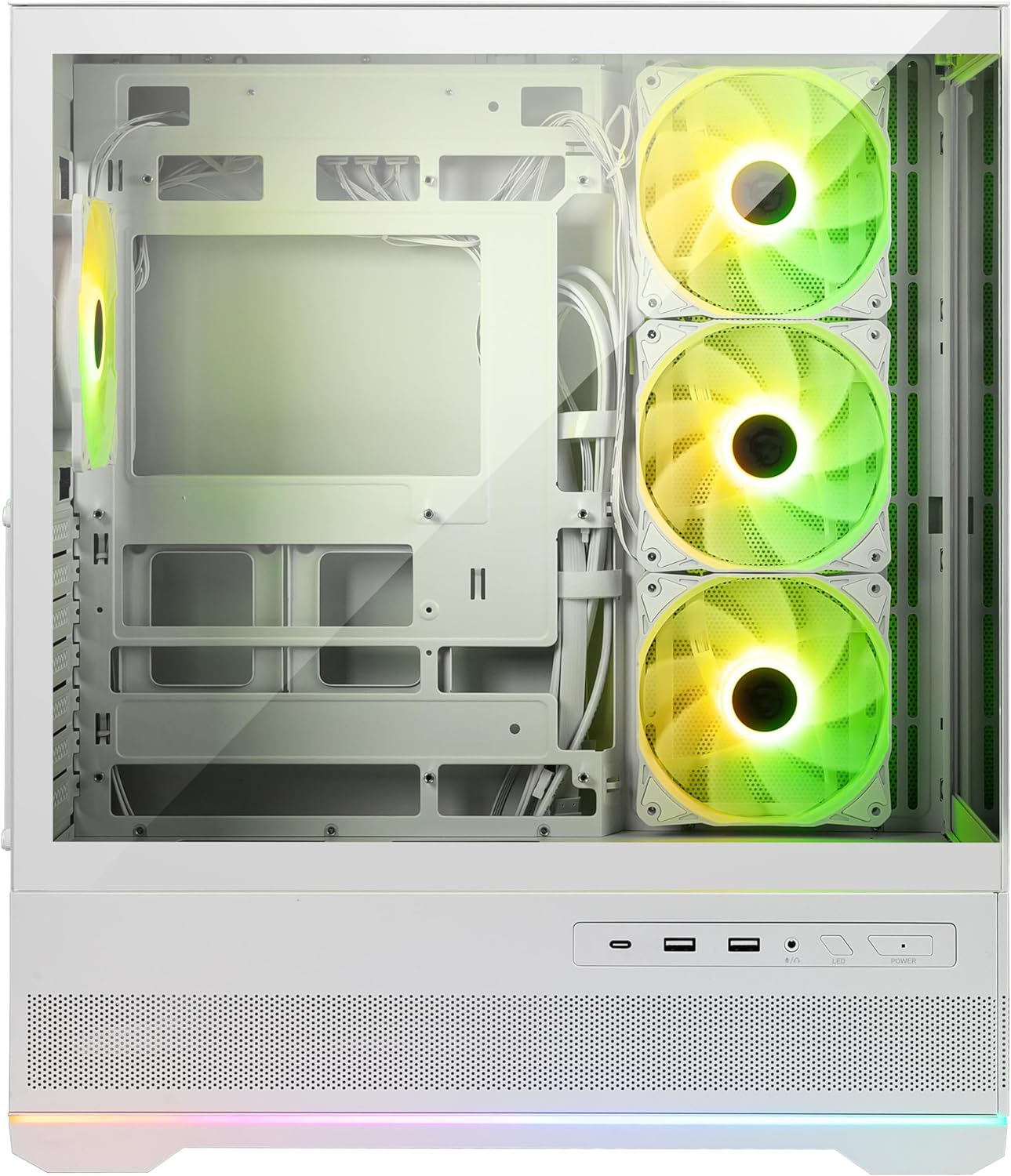 MSI CS MAG PANO 110R PZ WHITE Mid Tower ABS SPCC TG 3+1x120mm ARGB Fan White